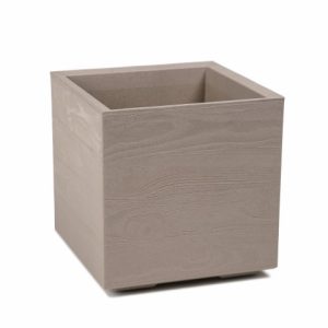 Maceta "KARO ECO COFFEE" color leite 40 × 40 cm · plástico