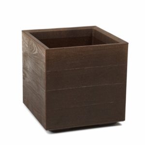 Maceta "KARO ECO COFFEE" color expresso 40 × 40 cm · plástico