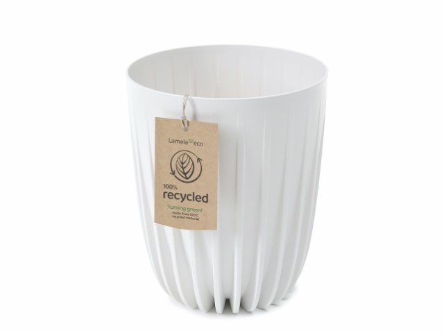 Maceta "MIRA ECO RECICLADO" color blanco 25 × 29 cm · plástico