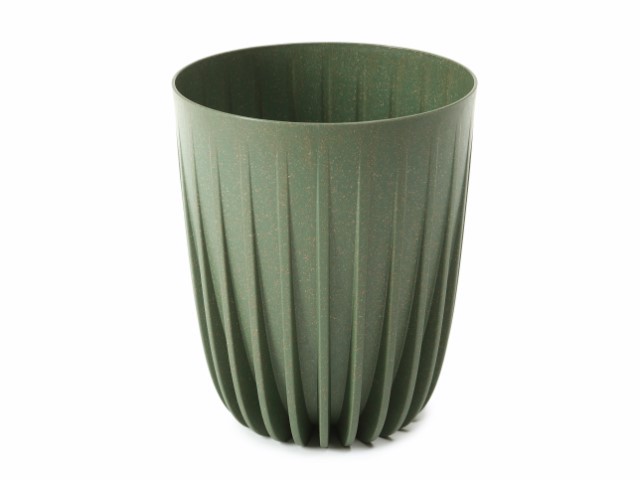 Maceta "MIRA ECO MADERA" color verde bosque 19 × 22 cm · plástico