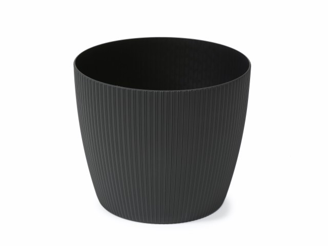 Maceta "MAGNOLIA ECO RECICLADO" color negro 19 × 18 cm · plástico