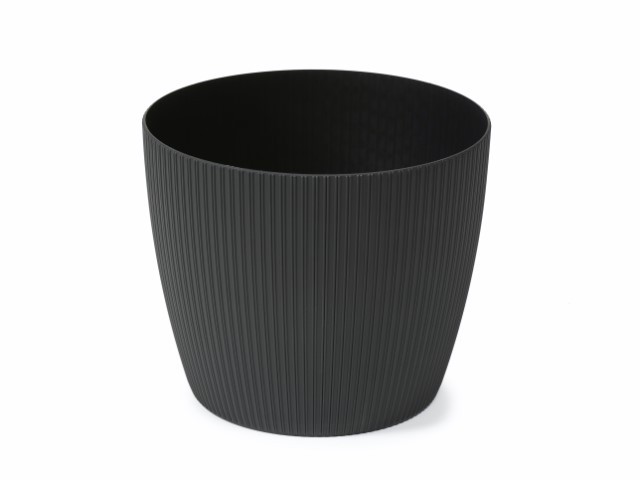 Maceta "MAGNOLIA ECO RECICLADO" color negro 22 × 21 cm · plástico