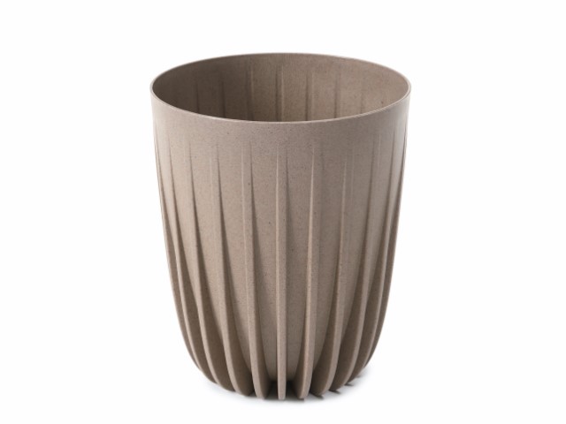 Maceta "MIRA ECO CAFÉ" leite 14 × 14 cm · plástico