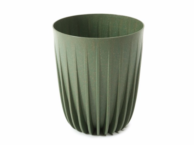 Maceta "MIRA ECO MADERA" color verde bosque 14 × 14 cm · plástico