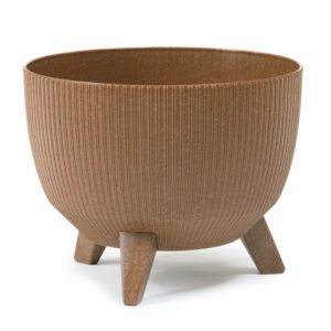 Maceta "ROMA ECO MADERA" acabado madera natural 29 × 29 cm · plástico