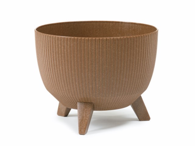 Maceta "ROMA ECO MADERA" acabado madera natural 29 × 29 cm · plástico