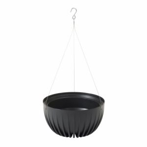 Maceta colgante "MIRA ECO RECICLADO" color negro 24 × 23 cm · plástico