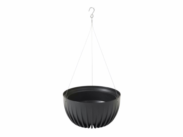 Maceta colgante "MIRA ECO RECICLADO" color negro 24 × 23 cm · plástico