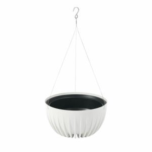 Maceta colgante "MIRA ECO RECICLADO" color blanco 24 × 23 cm · plástico