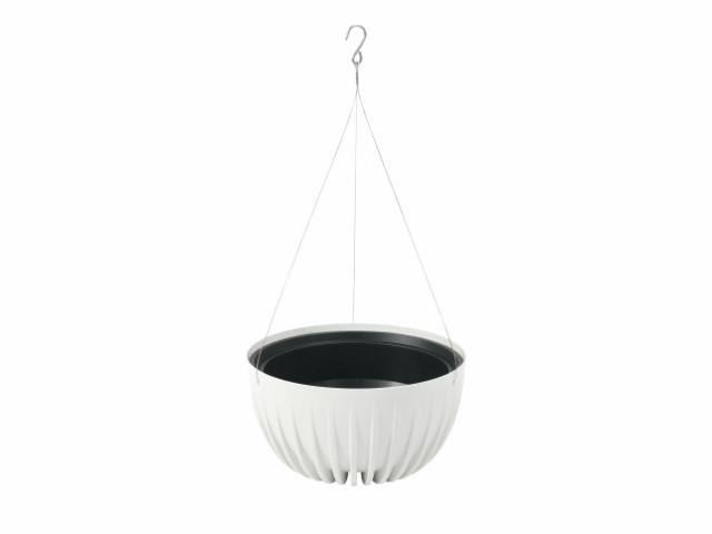 Maceta colgante "MIRA ECO RECICLADO" color blanco 24 × 23 cm · plástico