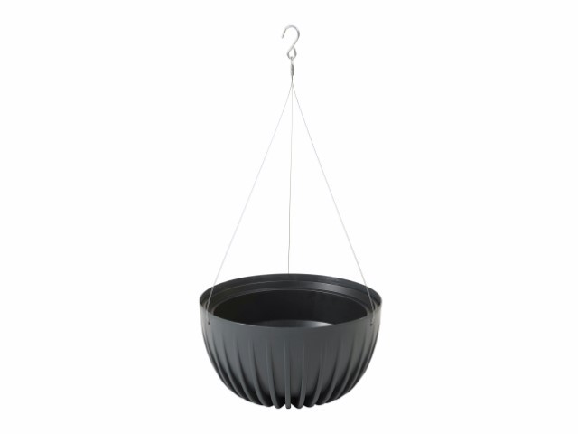 Maceta colgante "MIRA ECO RECICLADO" color antracita 24 × 23 cm · plástico