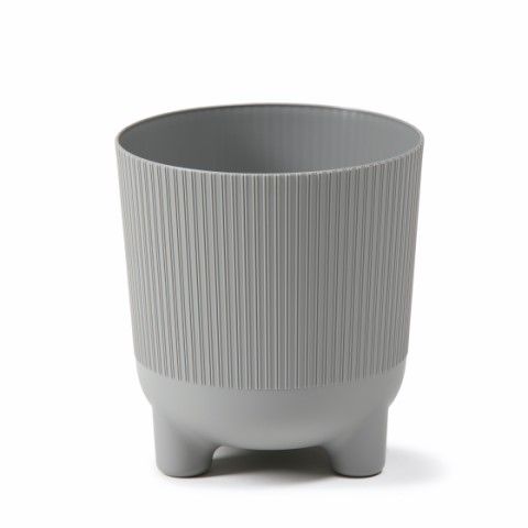Maceta "ARIA JUMPER" color gris claro 14 × 16 cm · plástico