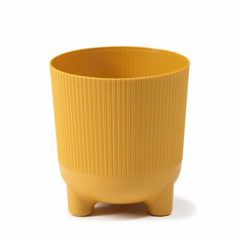 Maceta "ARIA JUMPER" color mostaza 18 × 20 cm · plástico