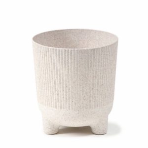 Maceta "ARIA ECO MADERA" color blanco 16 × 18 cm · plástico