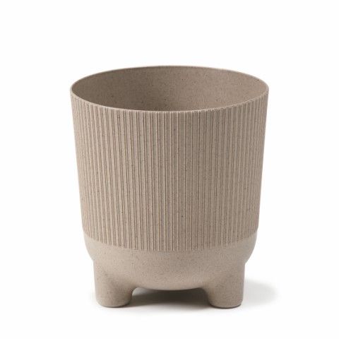 Maceta "ARIA ECO CAFÉ" leite 14 × 16 cm · plástico