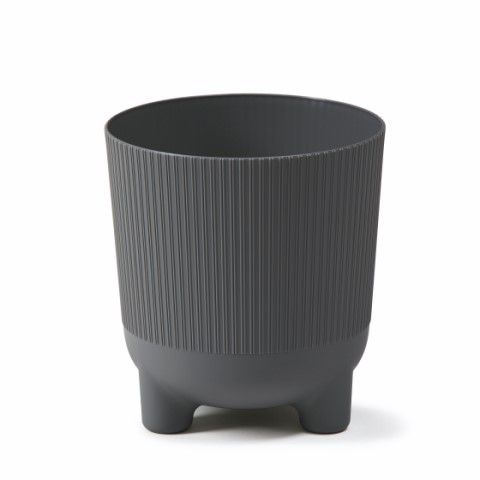 Maceta "ARIA ECO RECICLADO" color antracita 16 × 18 cm · plástico