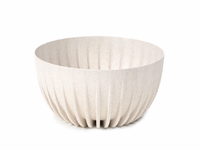 Maceta "MIRA ECO MADERA" color blanco 24 × 14 cm · plástico