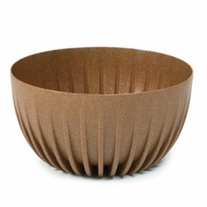 Maceta "MIRA ECO MADERA" acabado madera natural 24 × 14 cm · plástico