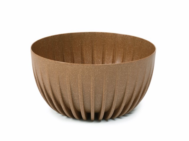 Maceta "MIRA ECO MADERA" acabado madera natural 24 × 14 cm · plástico