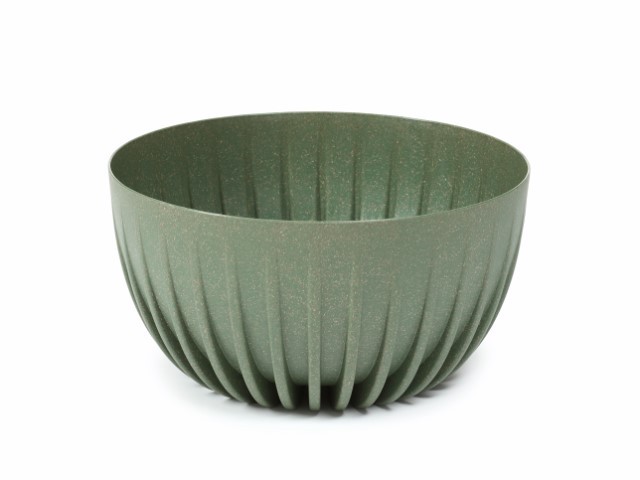 Maceta "MIRA ECO MADERA" color verde bosque 24 × 14 cm · plástico
