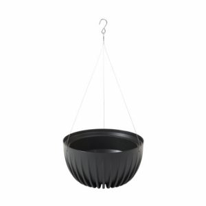 Maceta colgante "MIRA ECO RECICLADO" color negro 30 × 15 cm · plástico