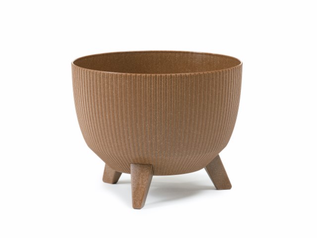 Maceta "ROMA ECO MADERA JUMPER" natural 47 × 22 cm · plástico