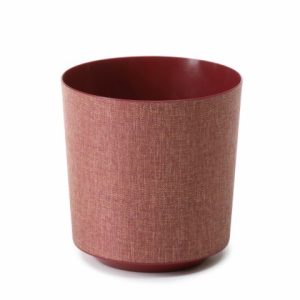 Maceta "GAMA TEXTIL" color burdeos 25 cm · plástico
