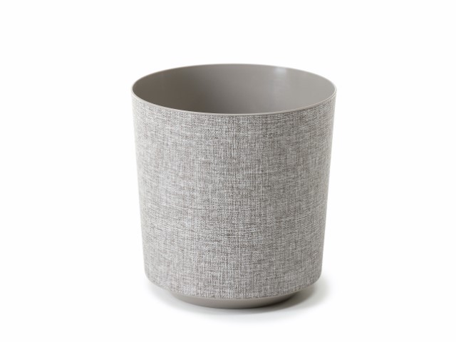 Maceta "GAMA TEXTIL" color taupe 30 cm · plástico