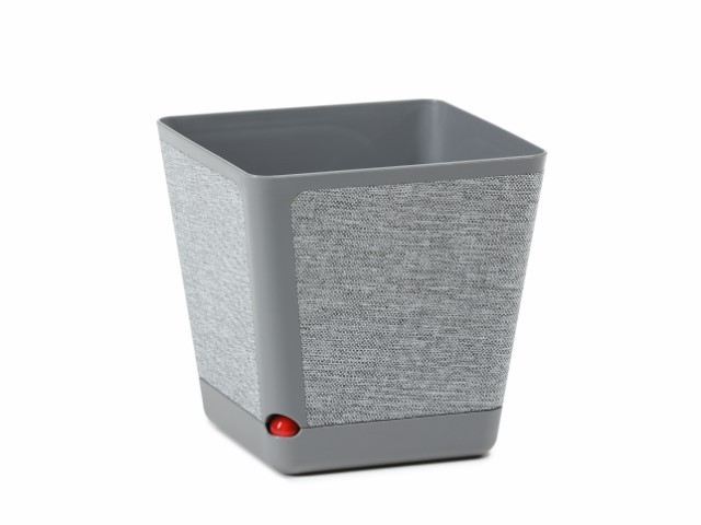 Maceta "KORA TEXTIL" color gris 18 × 18 cm · plástico