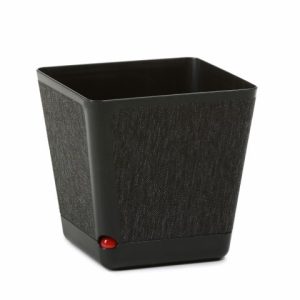 Maceta "KORA TEXTIL" color negro 18 × 18 cm · plástico