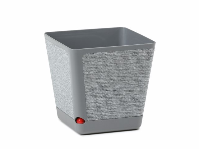 Maceta "KORA TEXTIL" color gris 24 × 24 cm · plástico