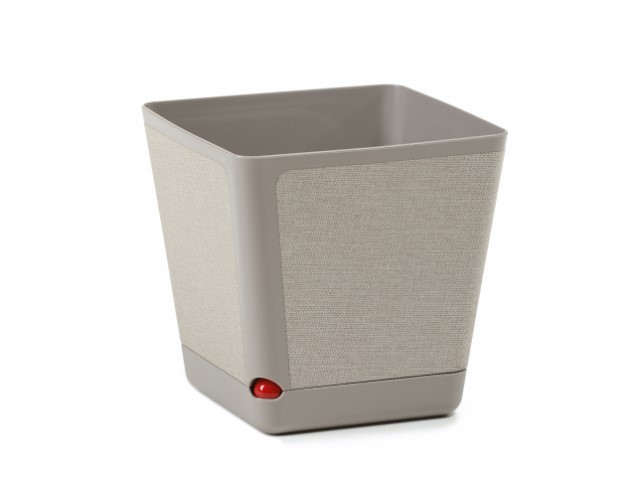 Maceta "KORA TEXTIL" color taupe 24 × 24 cm · plástico