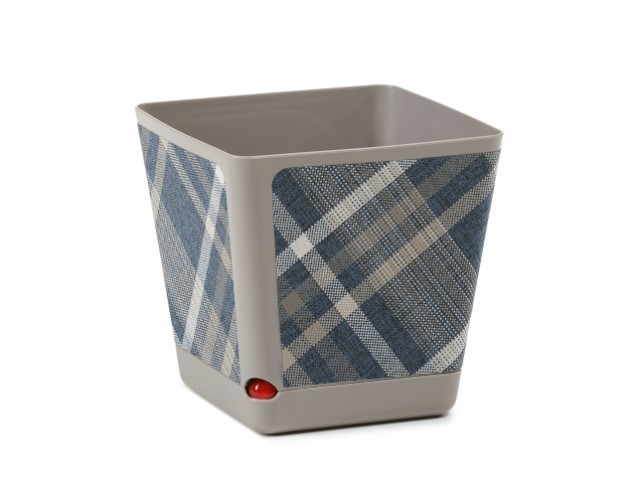 Maceta "KORA TEXTIL" color taupe 24 × 24 cm · plástico