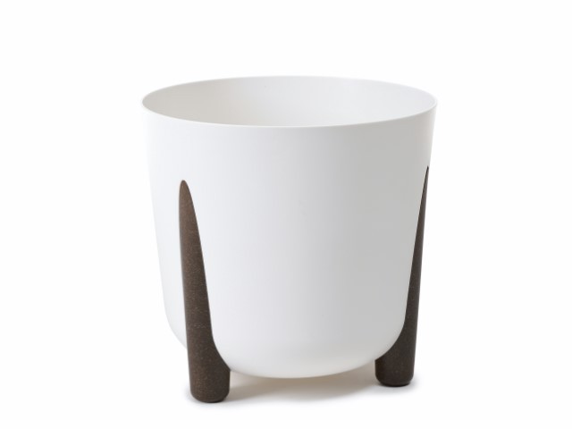 Maceta con pies "FRIDA ECO RECICLADO" color blanco 34 cm · plástico