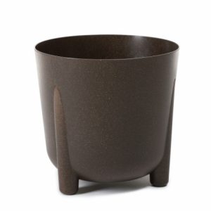 Maceta con pies "FRIDA ECO CAFÉ" expresso 26 cm · plástico