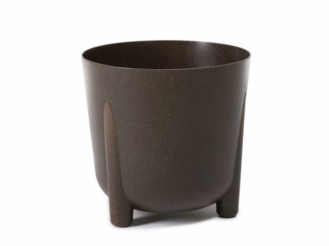 Maceta con pies "FRIDA ECO CAFÉ" expresso 26 cm · plástico