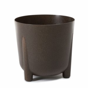 Maceta con pies "FRIDA ECO CAFÉ" expresso 30 cm · plástico