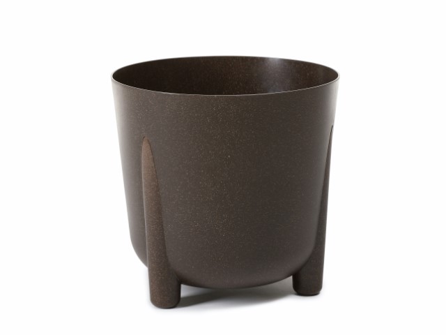 Maceta con pies "FRIDA ECO CAFÉ" expresso 34 cm · plástico