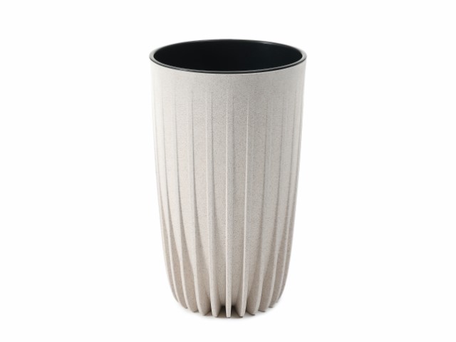 Maceta "MIRA ECO MADERA" color blanco 25 × 42 cm · plástico