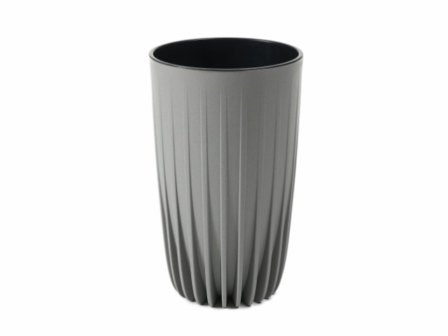 Maceta "MIRA ECO MADERA" color gris 25 × 42 cm · plástico