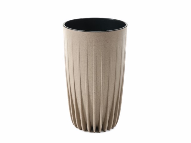 Maceta "MIRA ECO CAFÉ" leite 25 × 42 cm · plástico