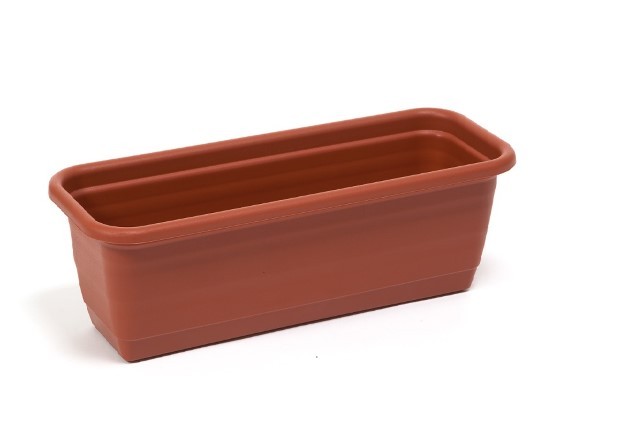 Jardinera "NATURA" terracota 50 × 18 × 14 cm · plástico