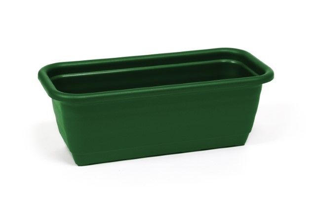 Jardinera "NATURA" color verde oscuro 50 × 18 × 14 cm · plástico