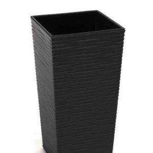 Maceta "FINEZJA DLUTO" color negro 19 × 19 × 36 cm · plástico