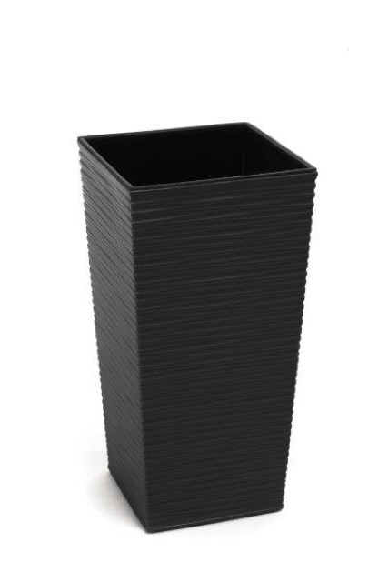 Maceta "FINEZJA DLUTO" color negro 19 × 19 × 36 cm · plástico