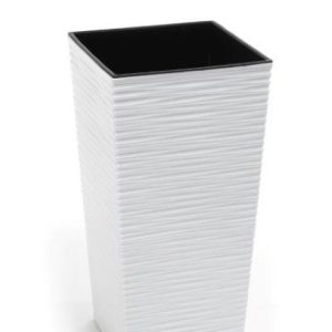 Maceta "FINEZJA DLUTO" color blanco 19 × 19 × 36 cm · plástico