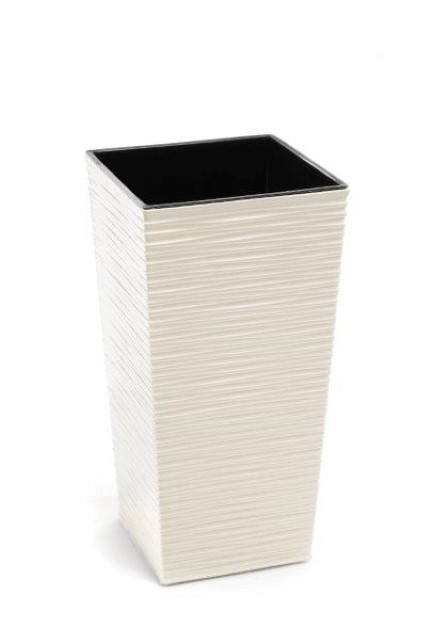 Maceta "FINEZJA DLUTO" color crema 19 × 19 × 36 cm · plástico