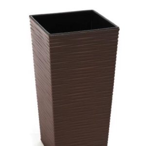 Maceta "FINEZJA DLUTO" café 19 × 19 × 36 cm · plástico