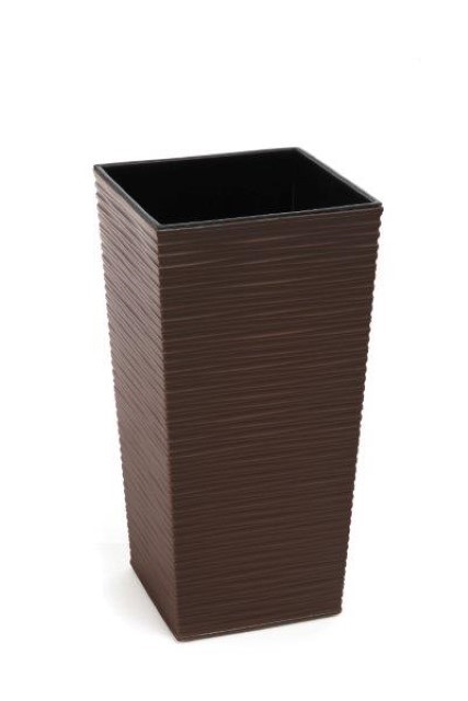 Maceta "FINEZJA DLUTO" café 19 × 19 × 36 cm · plástico