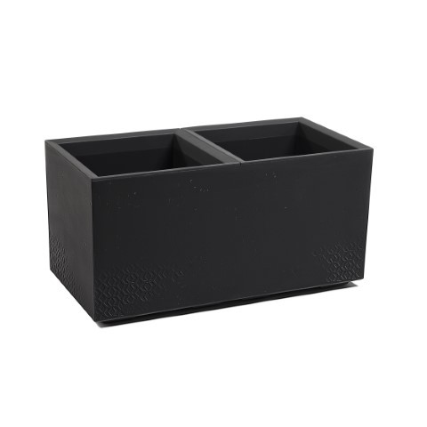 Maceta "KARO ECO RECICLADO" color negro 80 × 40 × 39 cm · plástico